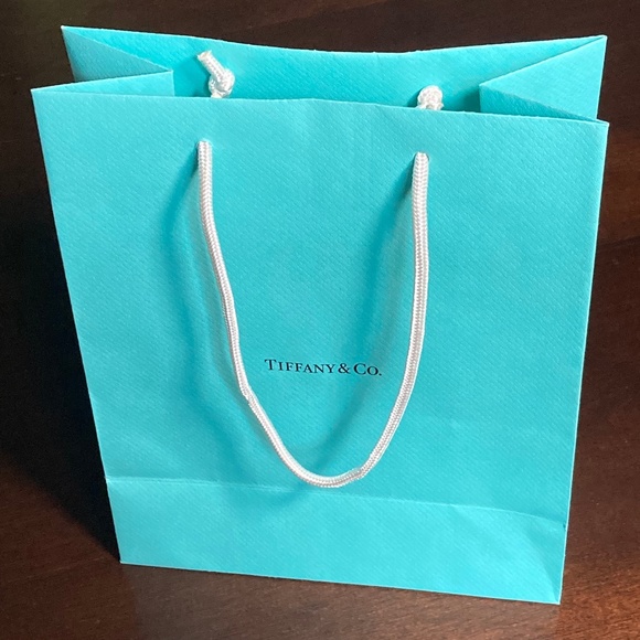 Authentic Tiffany & Co. Teal Blue Gift Bag: Reusable Bag - Picture 6 of 6